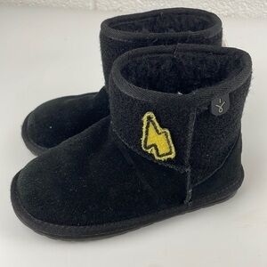 Emu Australia | Merino Wool Suede Black 3D Lightning Rainbow Spaceship Boot 11